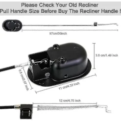 Sofa Kabel i Aluminium Legering 96cm Håndtag Recliner Udskiftning Universal Stol Reservedele Nem Installation Til Sofa Recliner Recliner Relax Stol B | Fyndiq