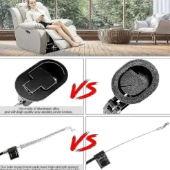 Sofa kabel i aluminiumslegering 96 cm håndtag lænestol udskiftning universal lænestol reservedele nem installation til sofa lænestol afslapningsstol B | Fyndiq