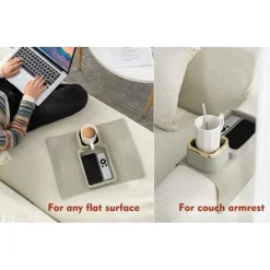 Sofa Kopholder Bakke, Silikone Anti-Spild og Anti-Slip Sofa Drikkeholder, Stærk og Vægtet Telefon/Fjernbetjening/Snacks Sofa Kopholder_TF