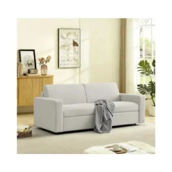 Sofa med sovesofa i stof "Diana" - Soveplads 140 cm - 3 pladser - Beige beige