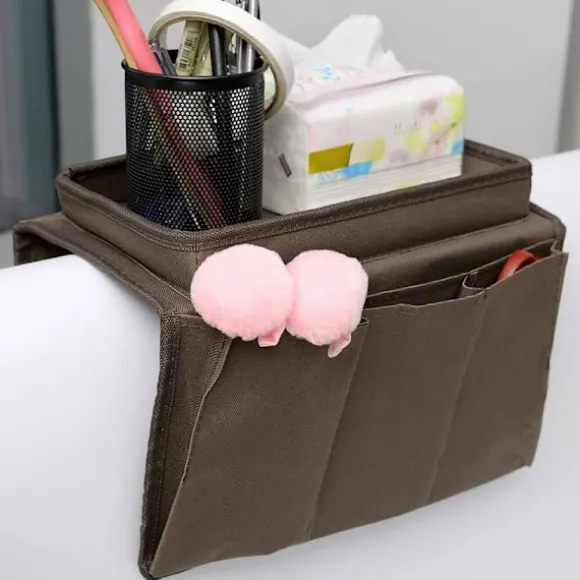 Sofa Organizer Bakkeholder Sofa Armlæn Opbevaringspose med Kop DXGHC