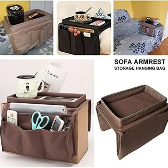 Sofa Organizer Bakkeholder Sofa Armlæn Opbevaringspose med Kop DXGHC