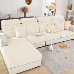 Sofa Siddehynde Betræk Stretch Sofa Betræk, 1 Sæde, L Formet Chaiselong Møbelbeskytter