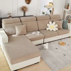 Sofa Siddepude Betræk Stretch Sofa Betræk, 1 Sæde, L-formet Chaiselong Møbelbeskytter