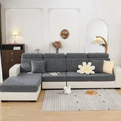 Sofa Siddepude Betræk Stretch Sofa Betræk, 1 Sæde, L-formet Chaiselong Møbelbeskytter
