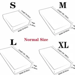 Sofa stretch beskytter, møbelbeskytter, sofabetræk, sofabetræk, støvbetræk til møbler (Farve: 1, Størrelse: S (50-65 cm))
