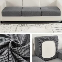 Sofa strækbetræk, møbelbeskytter, sofabetræk, støvbetræk til møbler (Farve: 1, Størrelse: S (50-65 cm))