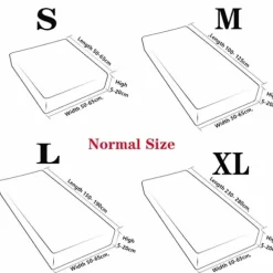 Sofa strækbetræk, møbelbeskytter, sofabetræk, støvbetræk til møbler (Farve: 1, Størrelse: S (50-65 cm))