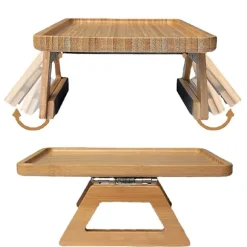 Sofaarmstøtte Klemmebakke Armlænsbakke Bærbart Bord Sidebord Sofabord Sofabakke Til Muffin Kaffe-XF32-