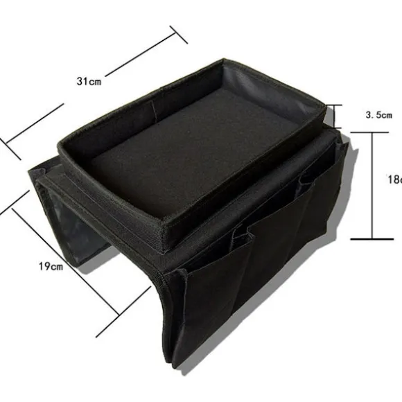Sofabakke Armlæn Bakke Organizer Sort