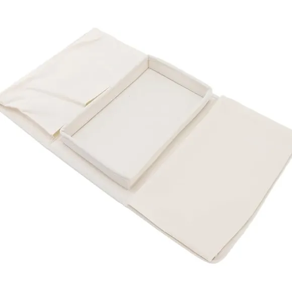 Sofabakke Bordklemme på Sidebord, Sammenklappeligt Sofaarmbord Aftagelig Armlænsbakke til Spisning og Drikke-FX- beige