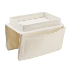 Sofabakke Foldbar Arm Opbevaringsholder Bord 600D Oxford Klud Sidelommer til Sofa Beige