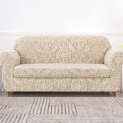 Sofabetræk 2-delt Jacquard Damask Betræk wi,ZQKLA