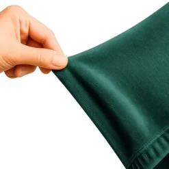 Sofabetræk hjørnesofa elastisk velour grøn 190-230 cm + 1 pudebetræk