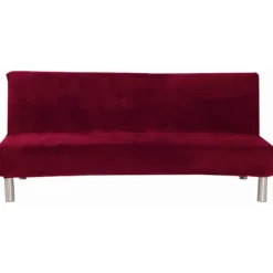 Sofabetræk 3-personers uden armlæn - Sofabetræk strækbart seng sofa slipcover ensfarvet
