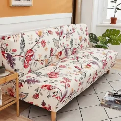 Sofabetræk uden armlæn, strækbart armløst sofabetræk, 1-personers sofabetræk