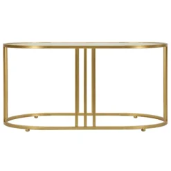 Sofabord, marmorlignende bordplade, 90x50x45 cm