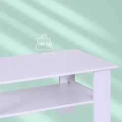 Sofabord med nederste hylde – Moderne design, nem rengøring