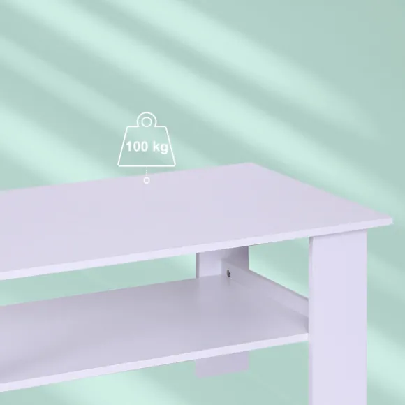 Sofabord med nederste hylde – Moderne design, nem rengøring