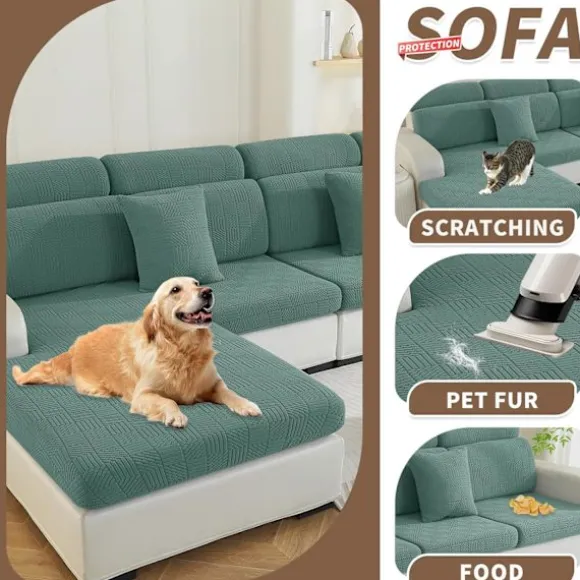 Sofahynde Betræk, Strækbart, Elastisk Hyndebetræk, Sofahyndebetræk, Universal Sofahyndebetræk, Sofahynde Sofabetræk Gray Backrest size L