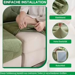 Sofaovertræk - Universal elastisk sofaovertræk til hynder, skridsikkert, vaskbart og let at pleje, ideelt til sofabeskyttelse green 65*165cm
