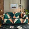 Sofaovertræk 2-personers 140-180 cm Grønt sofaovertræk med armlæn Moderne