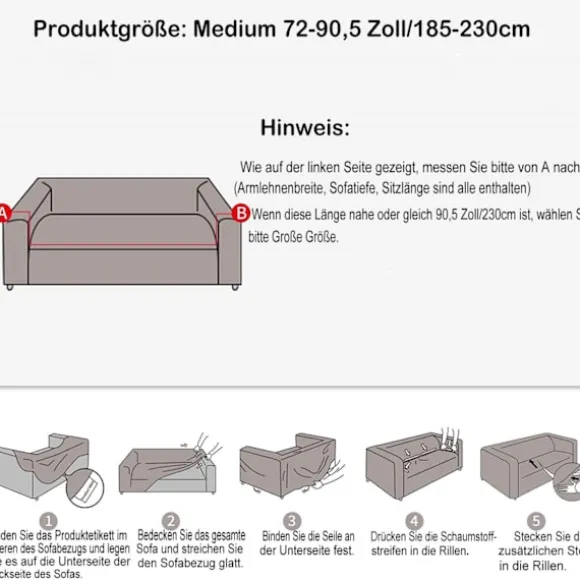 Sofaovertræk 3-personers elastisk sofaovertræk sofaovertræk