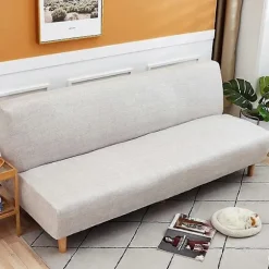 Sofaovertræk uden armlæn, strækbart armløst sofaoverkast, 2-personers sofaovertræk