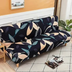 Sofaovertræk uden armlæn, strækbart armløst sofaovertræk, 2-personers sofaovertræk