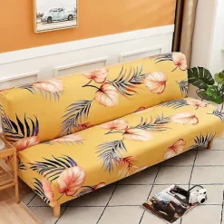 Sofaovertræk uden armlæn stretch armløs sofa sengetæppe 1-personers sofaovertræk