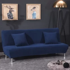 Sofaovertræk uden armlæn strækbart overtræk til sovesofa