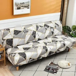 Sofaovertræk uden armlæn stretch armløs sofa sengetæppe 1-personers sofaovertræk