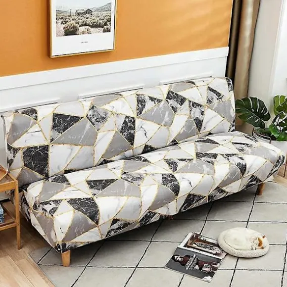 Sofaovertræk uden armlæn stretch armløs sofa sengetæppe 1-personers sofaovertræk