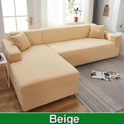 Solidt Sofabetræk til Stue Sofabetræk Elastisk L-Formet Hjørnesofabetræk Strækbetræk til Sofa - WELLNGS pink-Sofa Cover 1 Seater 90-140cm