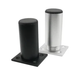 (Sort) 4 Matte møbelben, 100mm aluminium, TV-skabsben