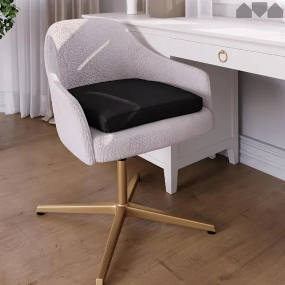 (Sort) Memory Foam Siddepude - Ergonomisk Pude til Kontorstol, Bil, Lænestol,
