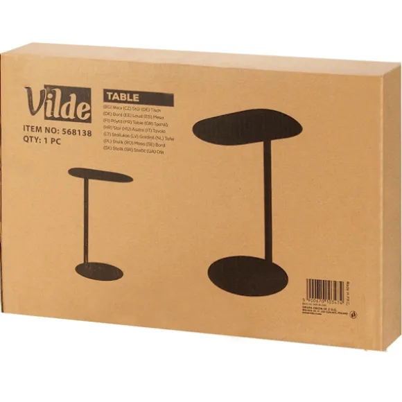 Sort metal sidebord – 35x25x53 cm