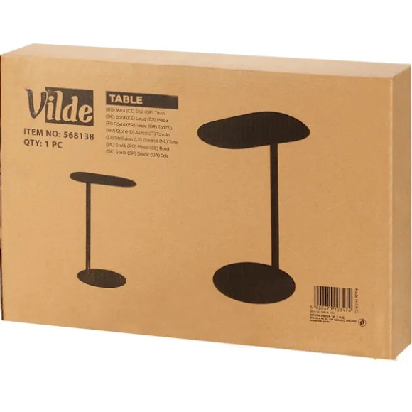 Sort metal sidebord – 35x25x53 cm