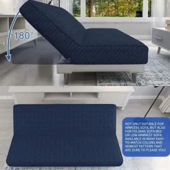 Sovesofa Betræk, 3-personers Sofa Betræk Sofa Beskytter Uden Armlæn (Navy Blå)[x22450]