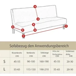 Sovesofabetræk Uden Armlæn 3-personers/2-personers Stretch Sovesofabetræk Til Sovesofa S
