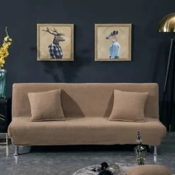 Sovesofaovertræk uden armlæn stretch betræk beskyttelsesovertræk til sovesofa