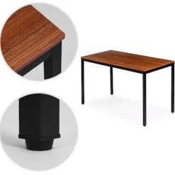 Spisebord eller skrivebord, 120x60 cm, MDF og metalramme