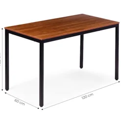 Spisebord eller skrivebord, 120x60 cm, MDF og metalramme