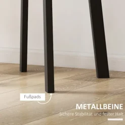 Spisebord rundt køkkenbord sidebord spisebord med skrå ben til køkken spisestue stue moderne design sort 72 x 72 x 75cm