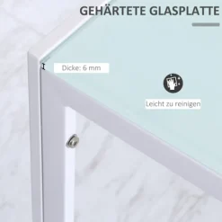Spisebord til 4, plade af hærdet glas, metalben