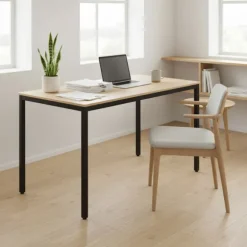 Spisebord/skrivebord til 4-5 personer, 120x60 cm MDF, metalramme