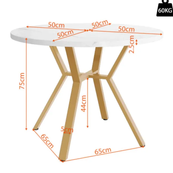 Spisebordssæt, 5 dele, med marmorplade og guldben, 4 ergonomiske velourstole, grøn, moderne rundt design Golden + Green