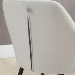 Spisestuestole sæt af 2 køkkenstole med ryglæn, fløjlslook, polstret stol med stålben til stue, lysegrå 54 x 57 x 80 cm