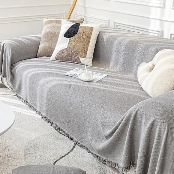 4-Sæson Anti-Slip Sofa Håndklæde, Anti-Kattekløe Klud Sofa Betræk Teddy Fløjl, Vandafvisende Multifunktionel, 180*300cm 180*300cm