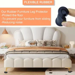 Sæt med 4 Anti-Slip Puder, Stolbenbeskyttelse, Gummiunderlag til DXGHC